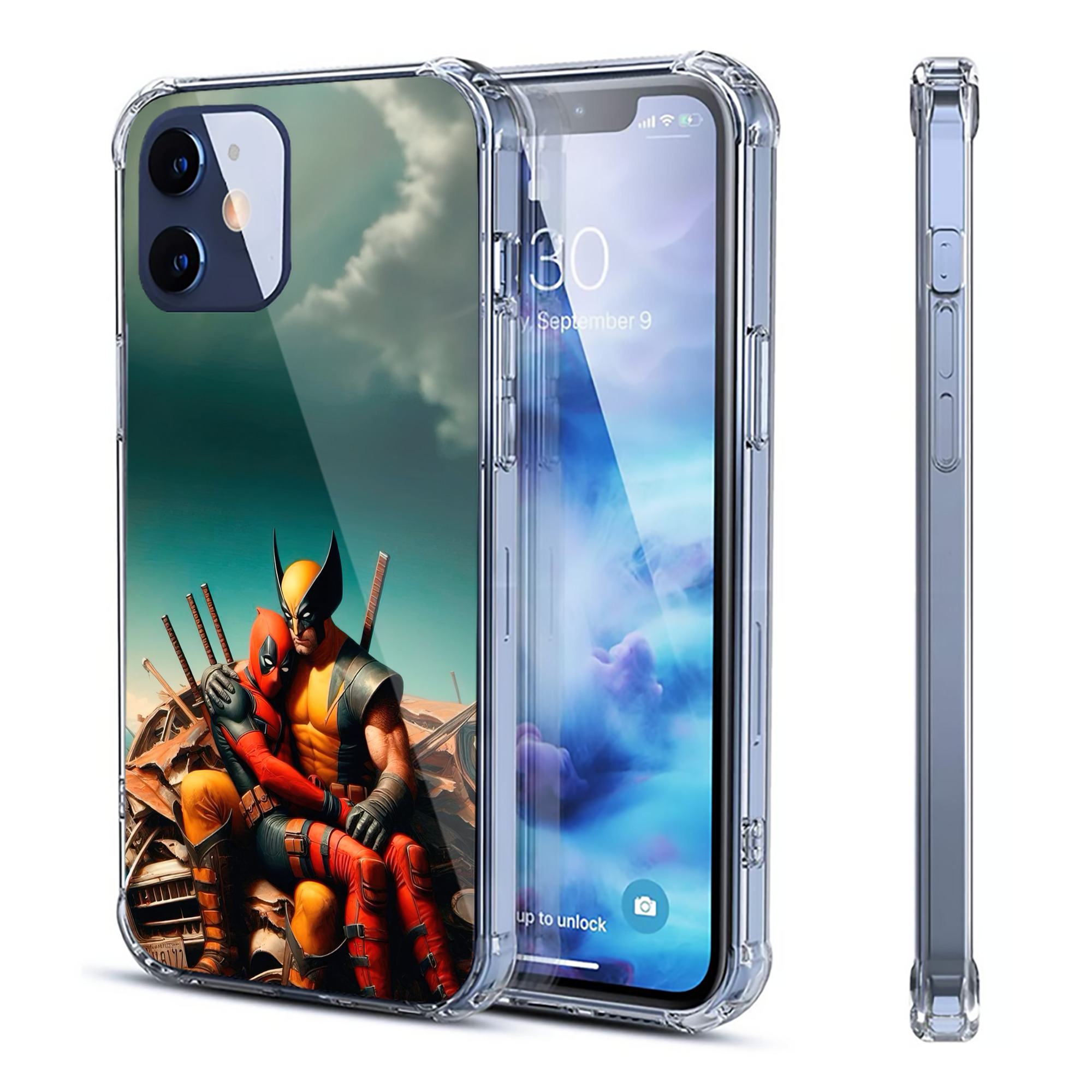 （画像用） Deadpool デッドプール 【iPhone 12シリーズ対応】透明スマホケース（クリアソフトケース）